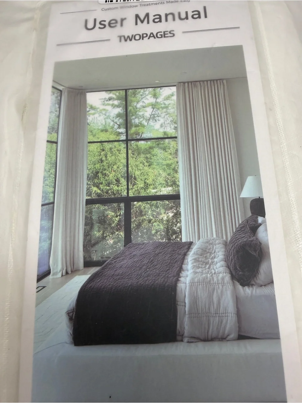 TWOPAGES Flynn Pinch Pleat Sheer Curtain 72x96 White D87-2 NIP Single Panel